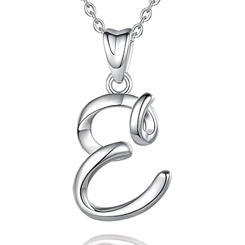 EUDORA Harmony Ball 26 Alphabet Necklace 925 Sterling Silver Initial Letter Personalised Pendant Necklaces Gifts for Women Ladies Girls Mother's day,18inch Chain Cover