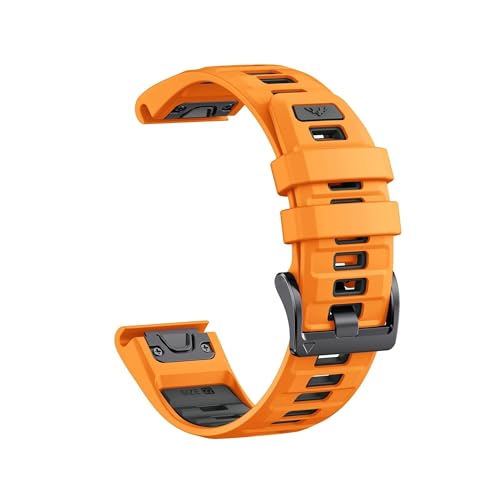QuickFitoCJ[VJQxgɓKGarmin Fenix E8 47mm 51mm 7 7X 6X/Epix Pro/Enduro 3(Orange ink gray,QuickFit 26mm)