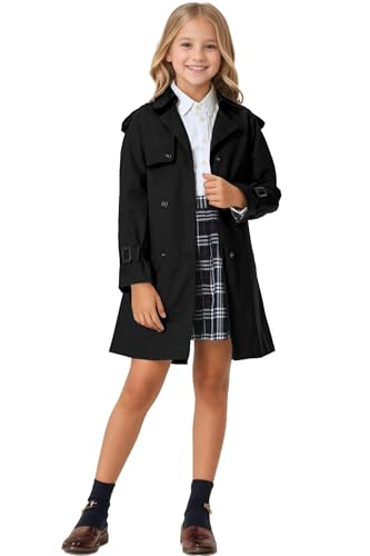 Image of Cromoncent Kids Rain Jacket, Raincoats Lightweight Waterproof Trench Coat for Boys Girls