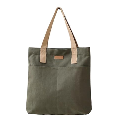Sac fourre-tout en toile pour femmes grand sac à main cabas en coton uni pour le shopping