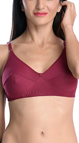 Image of StyFun Women Cotton Bra Non-Wired Bra, Non-Padded, Full Coverage Bra, Everyday Bras, Cup-B, Multicolor, Combo Pack
