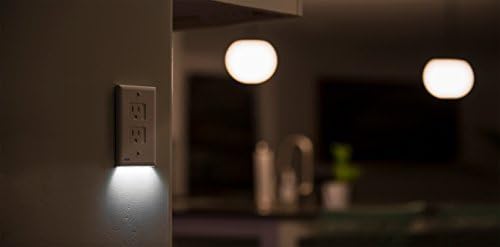 Miniatura 4 de SnapPower SafeLight individual para tomas dúplex  Placa de cubierta de seguridad de cierre automático con luz nocturna LED  Placa de pared a prueba