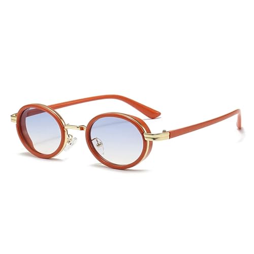 Lunettes de soleil ovales punk homme femme rétro verres dégradés UV400 tendance vintage