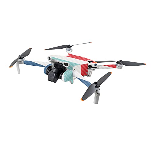 Image of MightySkins Carbon Fiber Skin Compatible with DJI Mini 3 - Sailor Stripes | Protective, Durable Textured Carbon Fiber Finish | Easy to Apply | Made in The USA
