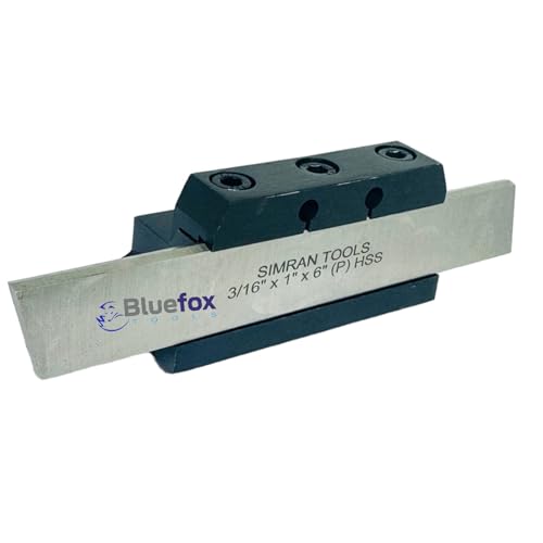 Image of Lathe Clamp Type - PARTING TOOL CUT OFF HOLDER 16 MM Shank With HSS Blade 3 /16 inch x 1 inch x6 inch | Steel Mechanical Product | Rust Free | Included Parting Blade, Power Tool Accessories