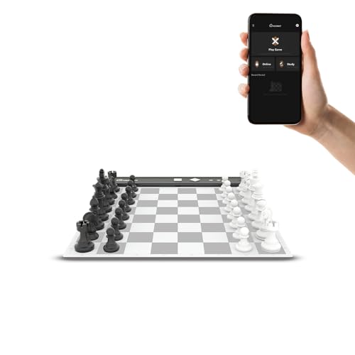 Image of CHESSNUT Go Ultimate Portable Travel Electronic Chessboard with Full Piece Recognition and Strong Magnetic Adhesion - Perfect Desk or Travel Size (Grey)