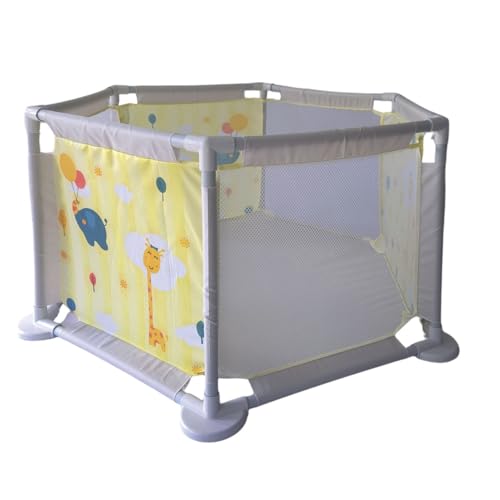 Styll Baby Cercado Sextavado Girafa Amarelo com 48 Bolinhas