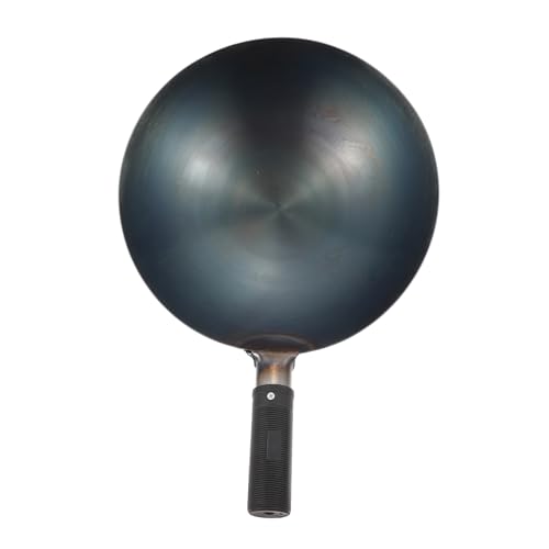 Wok de hierro Cabilock 12 pulgadas sin teflón con mango ergonómico miniatura 1