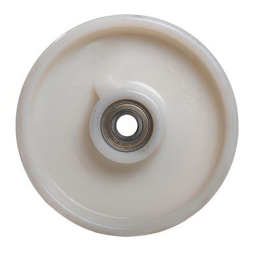 CABLEPELADO Rueda transpaleta rodillo, Rueda de carga pesada, Nylon Poliamida, Diámetro de rueda 200 mm, Ancho banda 50 mm, Diámetro agujero buje: 20 mm, Longitud Buje: 52 mm, Blanco, Hasta 750 Kg