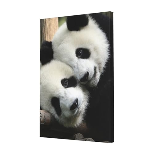 Toile nature OUSIKA grand panda tableau deco pour chambre zen
