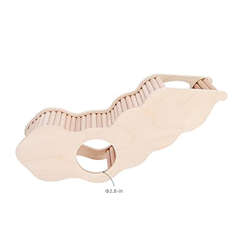 Niteangel Hamster House w/ Climbing Ladder for Hamsters Gerbils Mice or Similar-Sized Pets (Secret Peep Tunnel Hamster Hut)