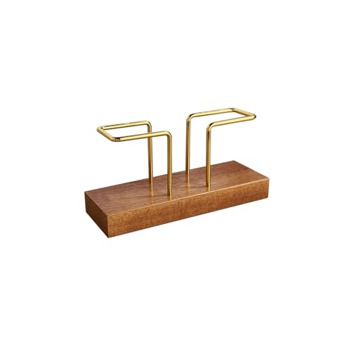 Yufocusqc Wood Napkin Holder for Table Vertical Modern Napkin Holder with Metal Wire Suitable for Indoor Outdoor Kitchen Dining (Napkin holder)
