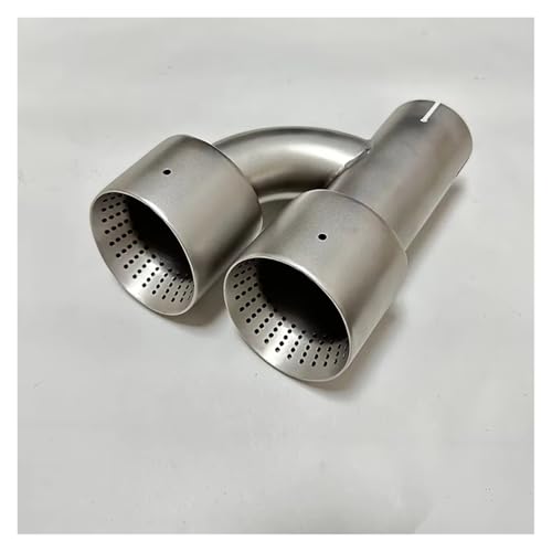 Tubo de escape de coche con doble salida tipo H de acero inoxidable de 67mm a 101mm