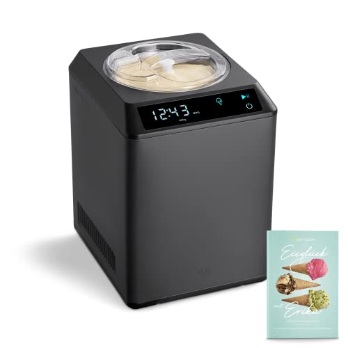 SPRINGLANE Eismaschine & Joghurtbereiter Erika 2,5 L mit selbstkühlendem Kompressor 250 W, Eiscrememaschine aus Edelstahl mit Kühl- und Heizfunktion, inkl. Rezeptheft