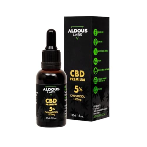 Auténtico Aceite CBD Oil 5% - 30ml - 1500mg de Cannabidiol - Aceite de Cáñamo Bio enriquecido con 5% CBD - 1200 gotas CBD - Hemp Oil - 0% THC
