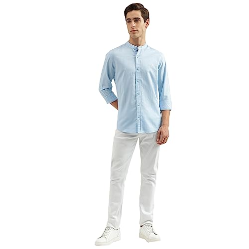 Image of UNITED COLORS OF BENETTON Men's Cotton Solid Slim Fit Shirt