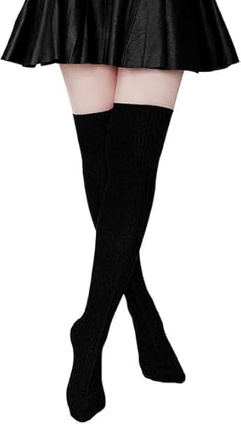 Women Thigh High Over The Knee Stockings Sexy Medias Black White Striped Ladies Girls Over Knee Long Stockings Tights-image-36