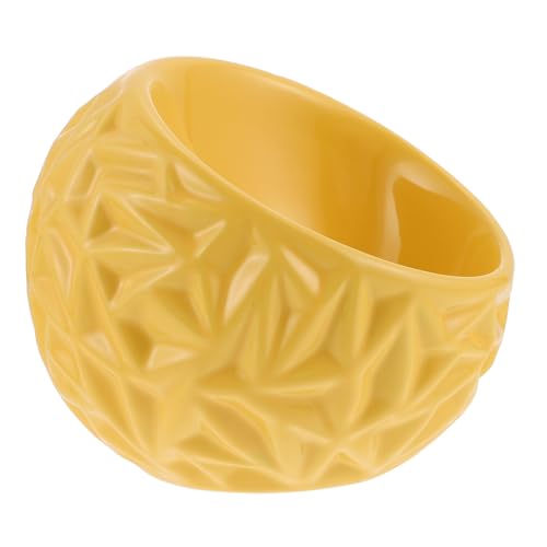 キャットフードボウル 子猫供給 猫用ボウル ヒゲに優しい ペットフィーダーの上げ底 子猫フィーダー 猫の水 皿 猫のアクセサリー 装飾的な猫のボウル セラ Yellow TOGEVAL