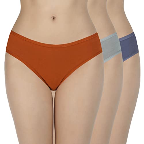 Image of Amante Solid Low Rise Cotton Bikini Panty Pack(Pack of 3)