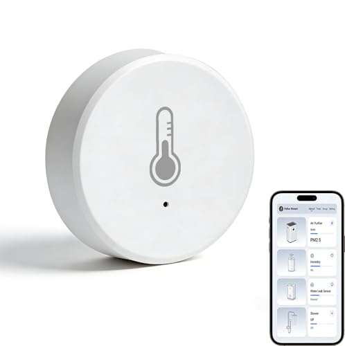 Zigbee Temperatur- und Feuchtigkeitssensor Mini Temperatursensor ZigBee Hub erforderlich Smart Thermometer Hygrometer mit Komfortalarm Zigbee Temperatursensor Kompatibel mit Alexa/Google Home/HA/IFTTT