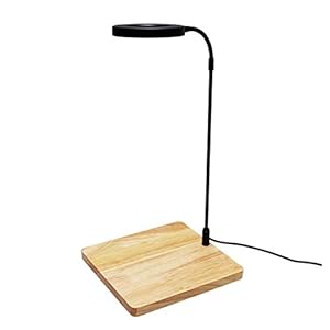 LED Aquarium Light 360 Degree Full Spectrum LED Light with Bamboo Board 10W Nano Fish Tank Light USB Powered Flat Nano Aquarium Light Bett a Fish Tank Light for Plant Growth