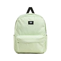 VANS Mochila Cuadros Verde Y Blanco Old Skool Check Shadow Lime - Diseño Icónico, Espaciosa y Duradera