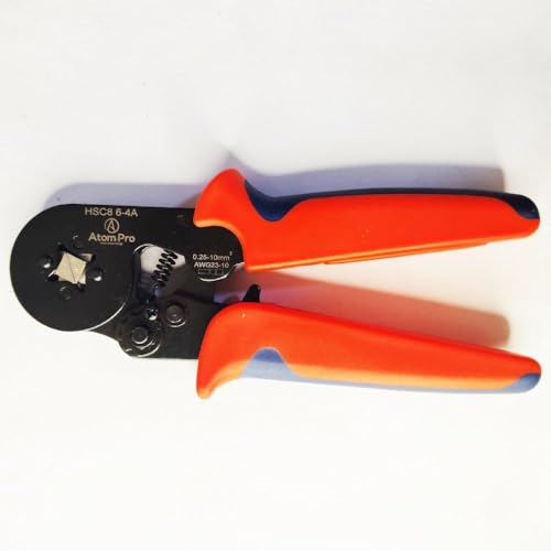 Image of HSC8 6-4A AWG23-10 Ratcheting Ferrule Crimper Plier Auto Ratcheting Ferrule Crimper Plier Manual Crimper