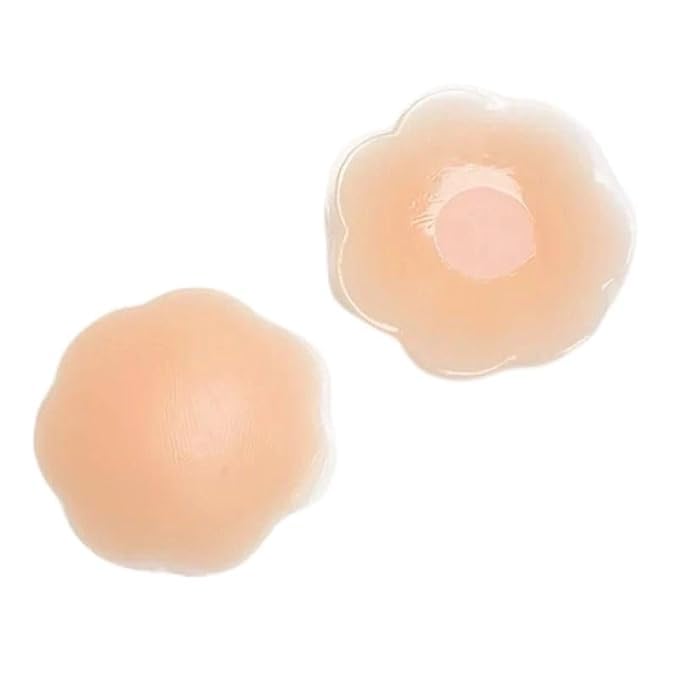zifuno Silicone Nipple Cover Invisible Breast Pasties Adhesive Disposable Satin Fabric for Women Girl Reusable no Show Bra Skin Friendly self Washable Pads-picture-15
