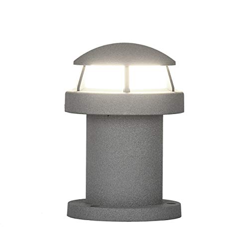 Preisvergleich Produktbild Topmo-plus Gartenleuchte wegeleuchte Modern Stehleuchte grau Außenlampe wegelampe design Aluminium / 7W LED bridgelux COB / Garten wegeleuchte Stehleuchte Promenade / Pfad (20CM 9W naturweiß)