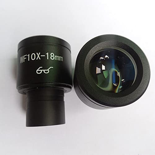 Microscope High Eyepoint Eyepiece WF10X/18mm Wide Angle Biological Microscope Eyepiece 23.2mm Size(WF10X 20 w Reticle)