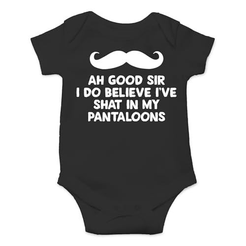 Image of AW Fashions Ah Good Sir, I Do Believe I've Shat My Pantaloons Baby Bodysuit Cute Boy Girl Newborn Outfit
