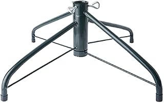 AddGrace Folding Christmas Tree Stand Metal Tree Stand Fits 1.25 Inch Pole for Home Decoration (19.6") Green