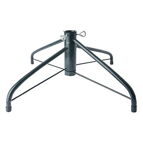 AddGrace Folding Christmas Tree Stand Metal Tree Stand Fits 1.25 Inch Pole for Home Decoration (19.6") Green Cover