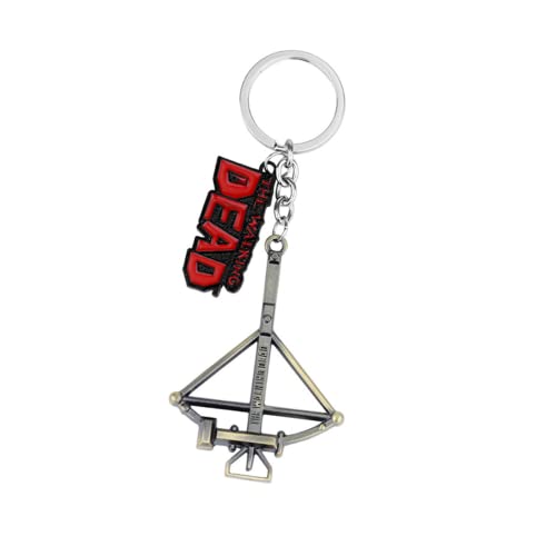 Llavero The Walking DeAD con colgante de arco y flecha, Oro Antiguo, Talla única