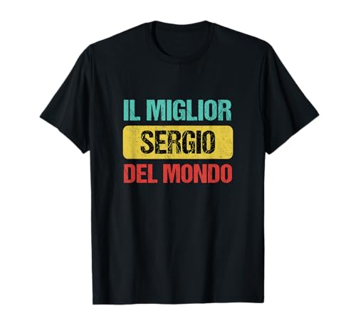 Questa maglietta personalizzata con il nome Sergio Name T-Shirt will make a great addition to Sergio's wardrobe.