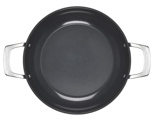 Image of Le Creuset Essential Non-stick Ceramic Shallow Braiser w /Glass Lid,3.5 qt.​