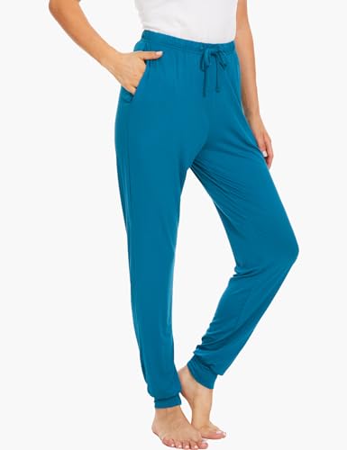 Image of GYS Women's Pajama Pants - Viscose Made from Bamboo, Joggers Pants with Pockets Comfy Lounge Sleep Pants Pj Bottoms