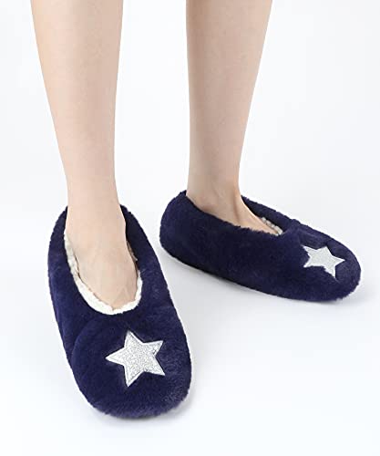 Image of Keyela Women Cozy Warm Slipper Socks, Non Slip Gripper Indoor House Socks | Soft warm cozy fabric, gripper anti-slip bottom for bedroom, lounge and all indoor daily use