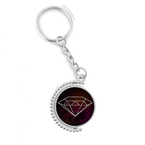 Llavero Universo Fantasía Roja DIYthinker giratorio de cristal con anillo Pilgrim