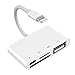 Produktbild SD Kartenleser, 4 in 1 Lightening auf USB Kamera Kartenleser Adapter mit USB 2.0 OTG Schnittstelle, SD/TF Kartenleser, USB C Stromversorgung für Telefon X / 8/7 / Pad