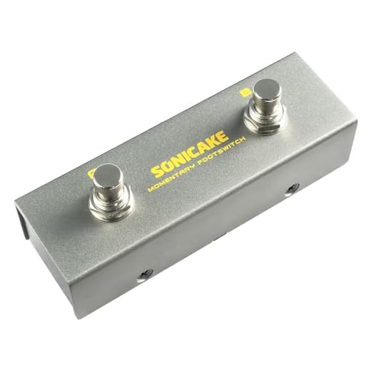 SONICAKE Dual Footswitch Pedal de 2 vías Controlador conmutador de pie momentáneo de 6.35mm con cable TRS
