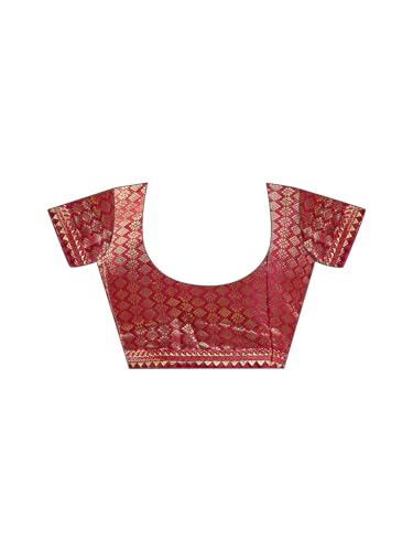 Image of SIRIL Women's Georgette Bandhani Printed Saree With Unstitched Blouse Piece