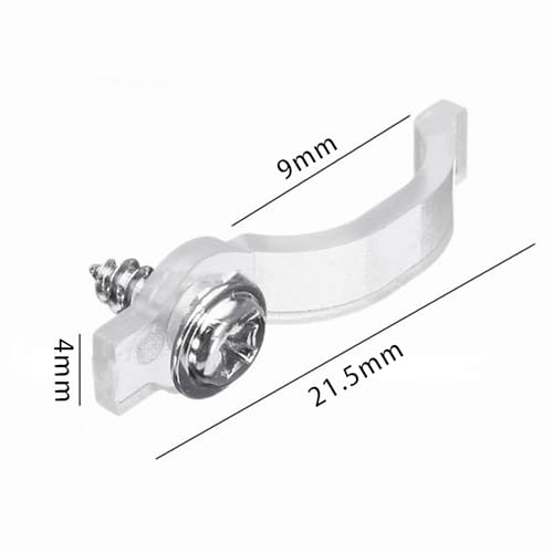 Image of 100 Pack LED Strip Mounting Clips, Installation Accessory for LED Light Strips, Flexible Mounting Solutions for 8mm Wide Waterproof Strip Lights