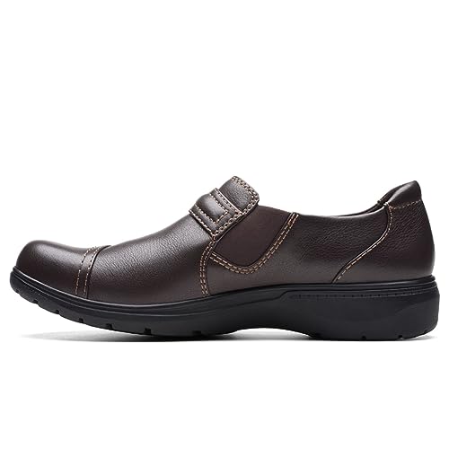 Clarks Clarks Brown's Carleigh Pearl Loafer, Dark Brown Leather, 8.5 Medium US