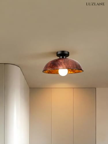 Image of Bosco-Dome Ceiling Lamps | Wooden Ceiling Mount Lights for Living Room & Bedromo | Handcrafted Solid Wood Lights for Hall & Decorations