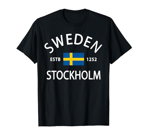 Historia Sueca Ropa y Ropa, Sverige Estocolmo Suecia Camiseta