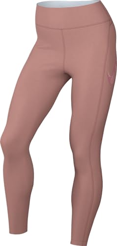 Nike W Nk DF Fst Mr 7/8 Tght Sw Hbr Pantalón, Red Stardust/Fierce Pink, Extra-Large para Mujer