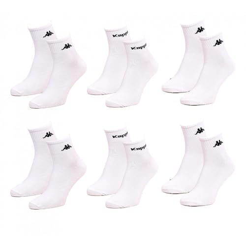 OZABI - Chaussettes Femme KAPPA Sport, Urbain et confort -Assortiment modèles photos selon arrivages- Pack de 6 Paires Blanches 36/40