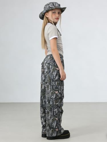 Image of Azmxynol Tween Girls Clothes 2 Piece Outfit T-Shirt Top + Cargo Pants, Teen Girl Trendy Clothing Set, Sizes 7-15 Years