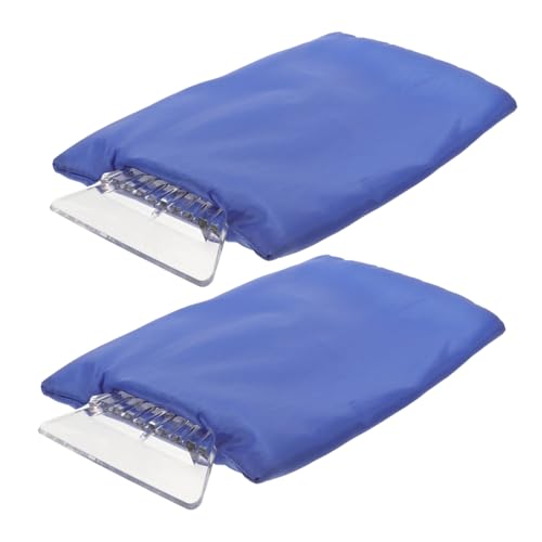 BRIGHTFUFU 2pcs Car Gloves Snow Shovel Car Scraper Gloves Ice Scraper Ice Shovel Windshield Snow Scraper Windshield Frost Scrapers Window Scraper for Car Plastic Deicing Shovel Snow Removal